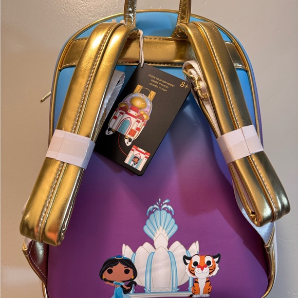 Loungefly Red and Gold Dome Backpack - Picture 2 of 2